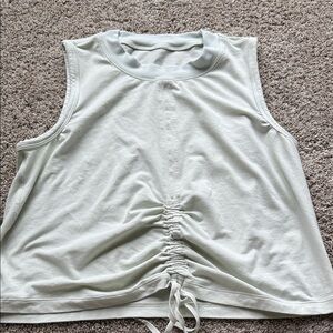 Lululemon Sleeveless Ruched Drawstring Tank Top - Light Sage. Fits sz 6